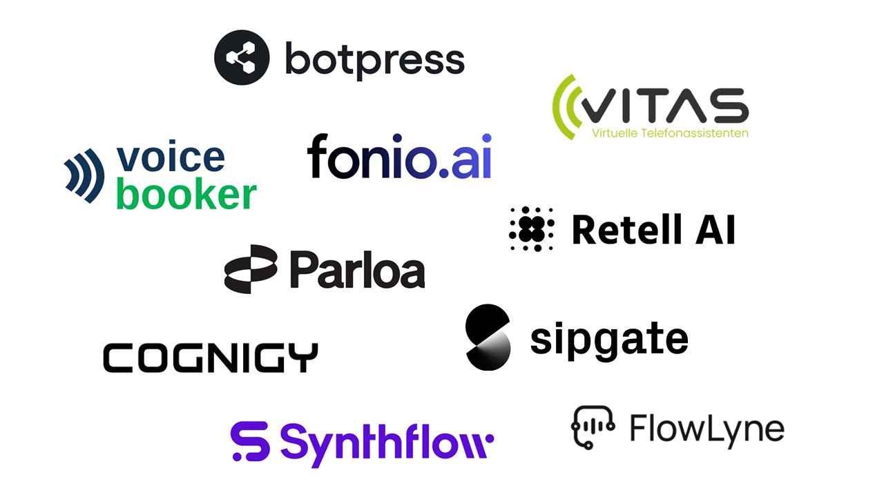 Piattaforme di agenti vocali AI 2026 a confronto: Botpress, VoiceBooker, Fonio, sipgate AI Agents, VITAS, Retell, Synthflow, Parloa, Cognigy e Flowlyne